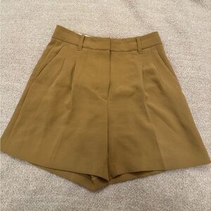 Aritzia The Effortless Short Wilfred High Waist Tan Shorts